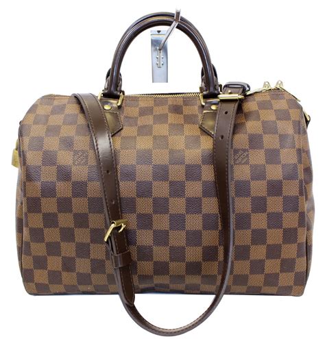 authentic louis vuitton speedy 30 damier ebene bandouliere|speedy bandouliere 30 price.